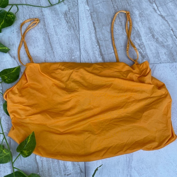 Urban Outfitters Out From Under Tie Open Back Cropped Draped UO Cami Tank Top - Picture 1 of 8